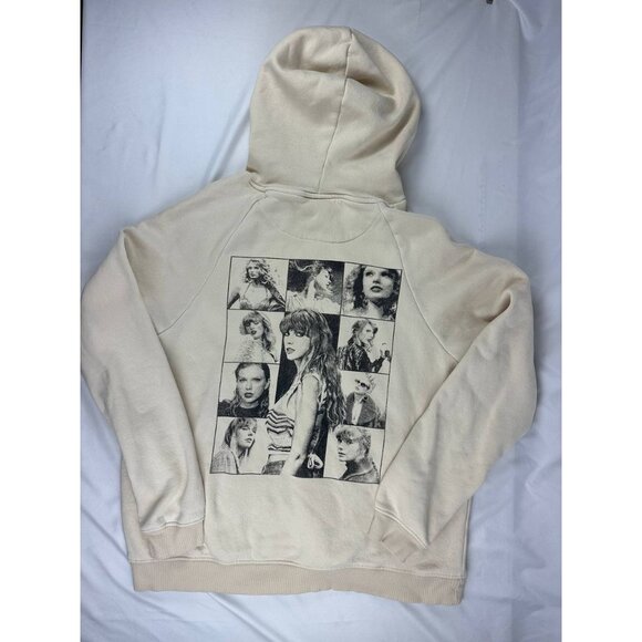 Taylor Swift Hoodie Large Sweater The Eras Tour Unisex Cream Women Merch - Picture 1 of 7